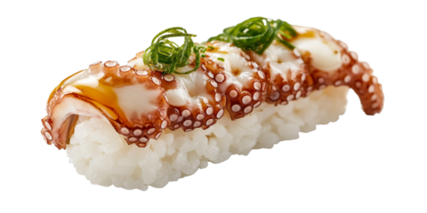 Sushi Roll or Single in a white background for cutout PNG suitable for making food menu or ads in social media