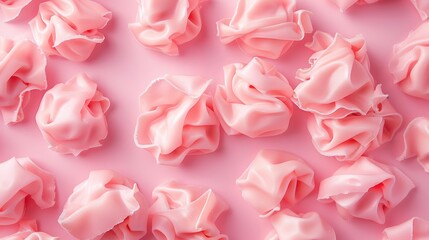 Fototapeta premium Pink Taffy: This soft pink taffy offers a chewy, sweet treat, often found at carnivals, bringing back memories of carefree fun and sugary bliss. 