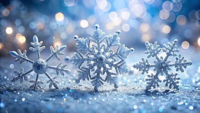 Sparkling Snowflake Glitter Backdrop for Elegant Event Invitations