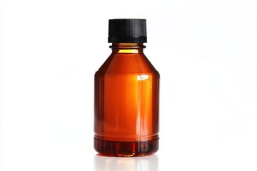 Plastic container with petroleum compounds solvent turpentine spirit petrol gasoline Set against a white backdrop