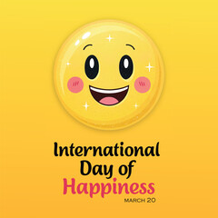 International Day of happiness poster background design