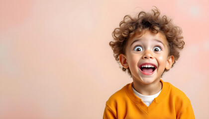 Cute Baby Boy with a Cheerful and Playful Pose