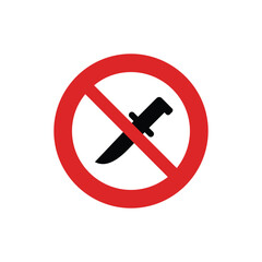 no knife knife vector icon make with
