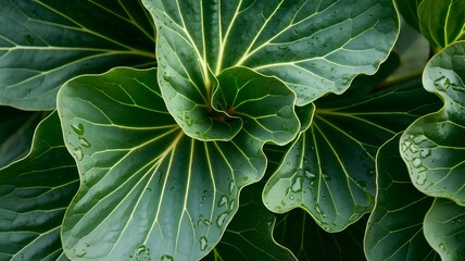 Fototapeta premium close up of a cabbage leaf