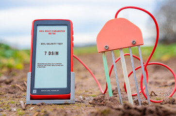 Measures soluble salt content, crucial for plant health and