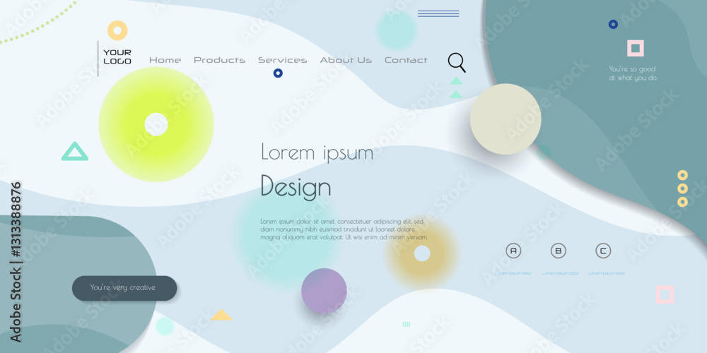 Aufkleber minimal abstract geometric shape, line and gradient color on white background. modern vector design.