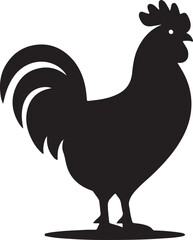 minimalist vector or illustration  Chicken silhouette with white background