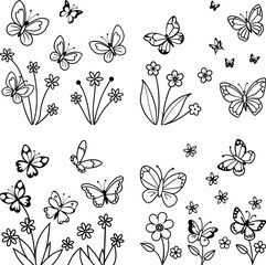 Spring Moment Floral and Nature Line Art Collection