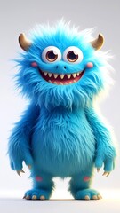 Fototapeta premium Huggable Blue Monster