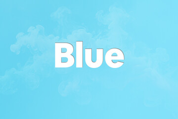 Blue font in light blue background.