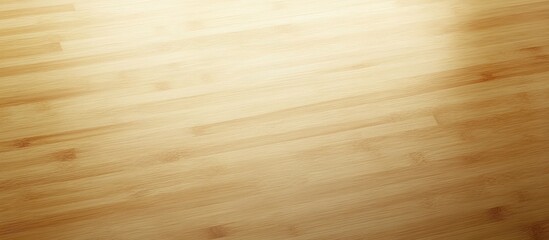 Aerial perspective of a vacant wooden table on a minimalist backdrop.