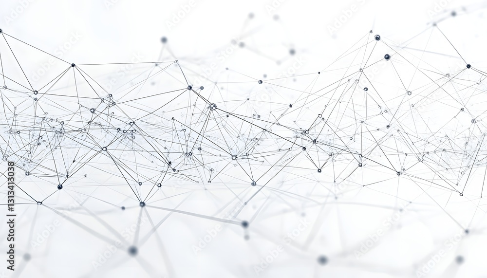 Poster abstract network showing interconnected nodes and lines