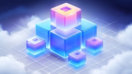 Cloud computing infrastructure showing data network node connection with digital transformation and advanced technology future insights