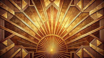 Vintage Geometric Radiating Lines Texture Background - Retro Art Deco Design