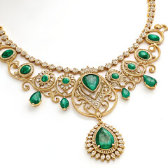 Obraz premium necklace on white background