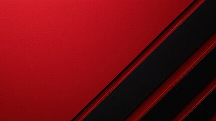 Vivid Red and Black Wallpaper Featuring Striking Black Stripe Design