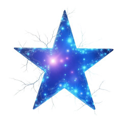 Obraz premium Glowing Blue Star with a Cosmic Background