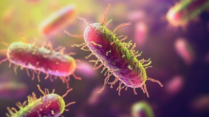 Naklejka premium The Life Rhythm of the Microcosm