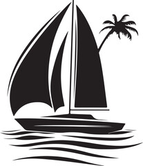 Summer Silhouette Vector Design, Summer Icon Vector