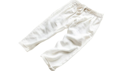 Fototapeta premium Elegant Linen Pants on transparent background PNG.