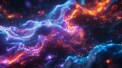 Abstract background with space and stars