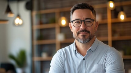 Fototapeta premium A man wearing glasses