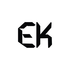 EK monogram logo design letter text name symbol monochrome logotype alphabet character simple logo