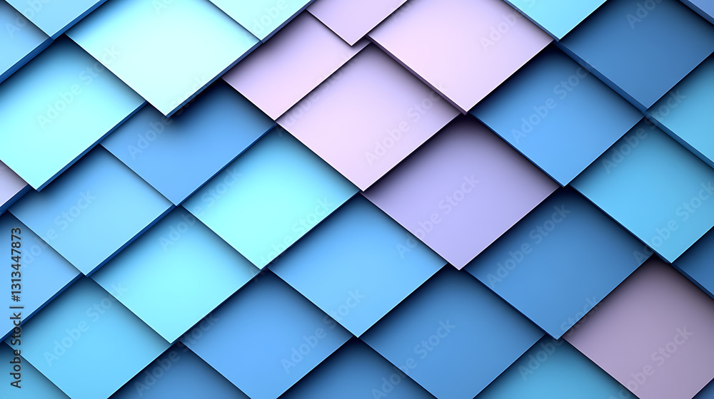 Poster abstract geometric pattern of layered squares