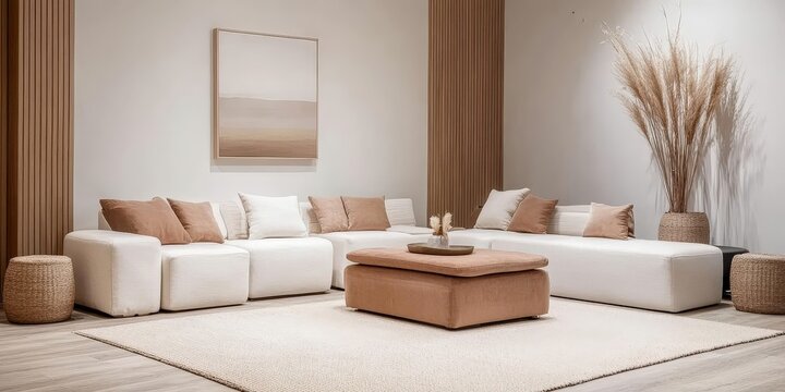 A harmonious blend of comfort and style in living room interiors.