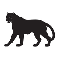 Obraz premium Mysterious Jaguar Silhouette for Creative Use