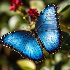blue butterfly on a flower