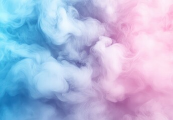 Ethereal Swirling Mist Blending Pink and Blue Hues Creating a Dreamy Atmospheric Background for Design and Art Projects