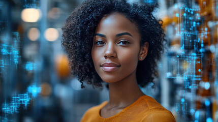 Black engineers using blueprints for AI-integrated construction, refining real-time modular building strategies, optimizing sustainable city development