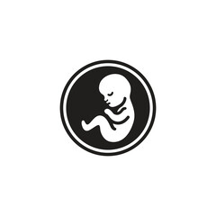 Baby in womb logo template