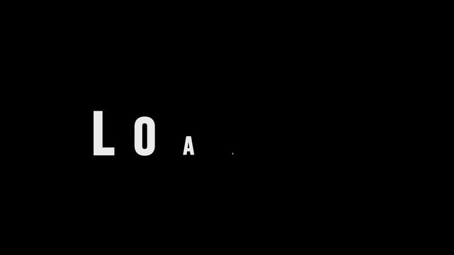 Loading motion text animation on alpha channel background. 4k footage video project
