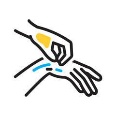 Vector multi color icon for Scratching