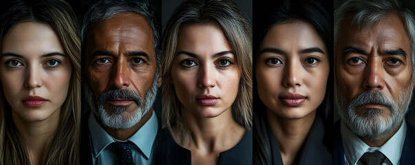 Obraz premium Realistic Portraits Diverse Faces