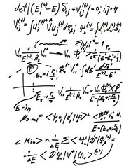 Mathematical equations illustrating advanced concepts in physics and engineering with clear notation and symbols on transparent background