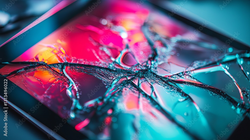 Canvas Prints vivid digital art portrays an abstract pattern. bright colors blend in a captivating design. this ar