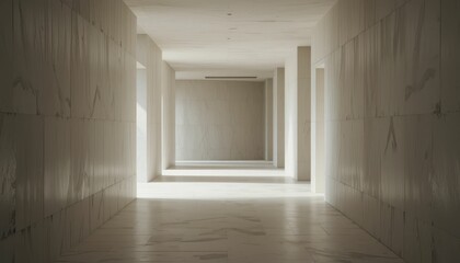 Light-Filled Modern Corridor with Minimalist Interior Design