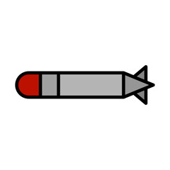Torpedo icon. Torpedo attack. Vector.