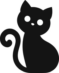 Simple cat vector silhouettes