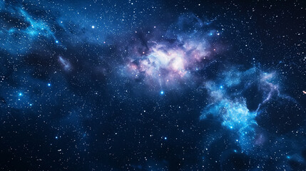 Naklejka premium Galaxy and stars in outer space, depicting a night sky background of the universe.