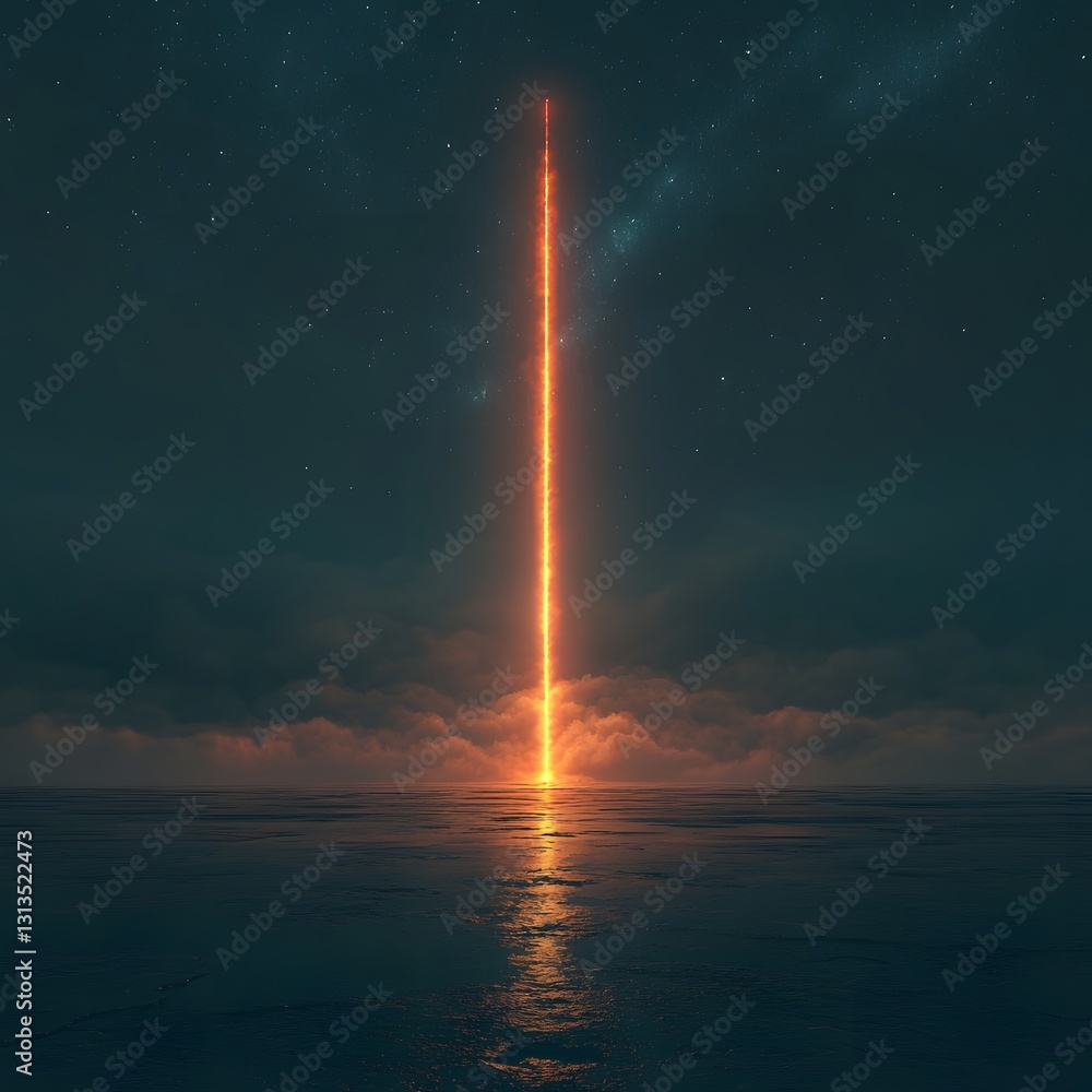 Poster minimalist glowing dot evolving into bright light symbolizing spark of igniting extraordinary idea c
