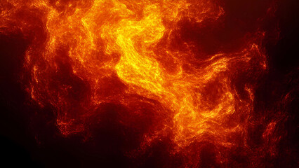 Obraz premium A dynamic abstract wallpaper with swirling flames in shades of deep crimson, amber, and bright yellow