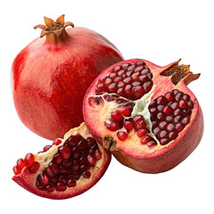 pomegranate isolated on white background
