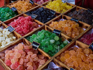 colorful candies in a market