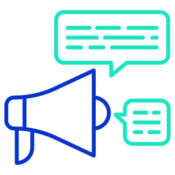 recommend clip art: call approval outline dual color icon