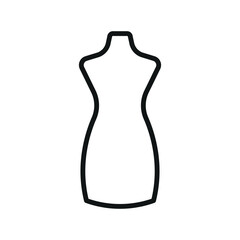 Mannequin tailor and fashion icon represents elegance and craftsmanship, perfect for sewing, dressmaking, clothing design, and fashion branding.