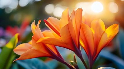 Naklejka premium Vibrant Flower Garden in Full Bloom Capturing the Beauty of Nature